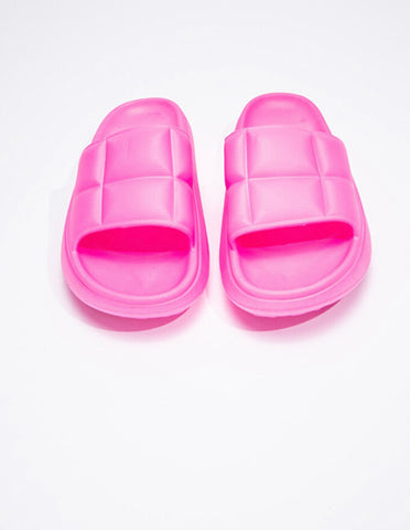 Pink bomb slippers