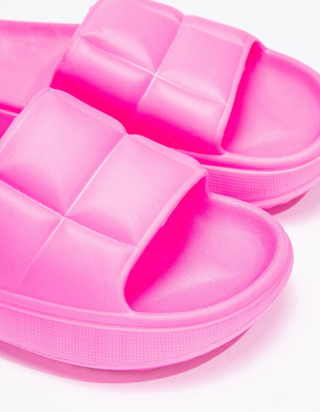 Pink bomb slippers