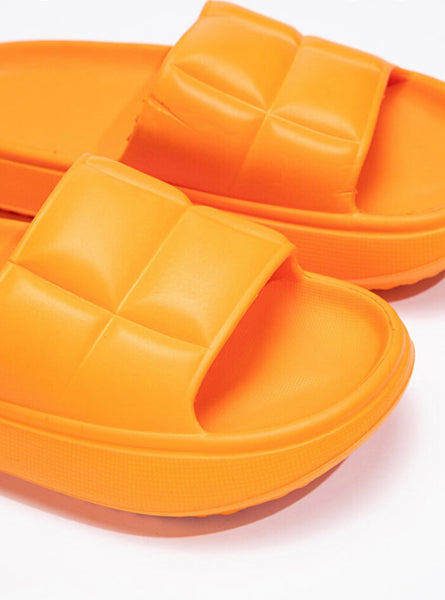 Orange bomb slippers