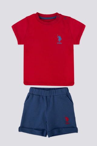 US POLO baby boy red set