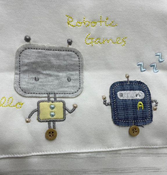 Yellow robotic games blanket