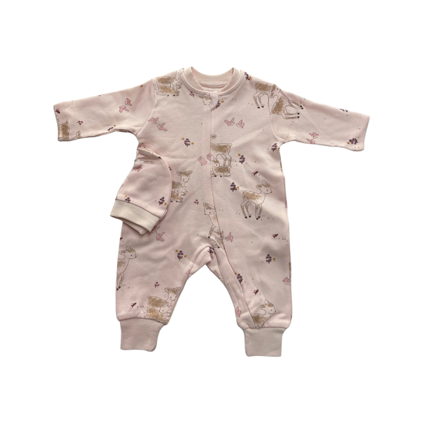 Pink deer romper