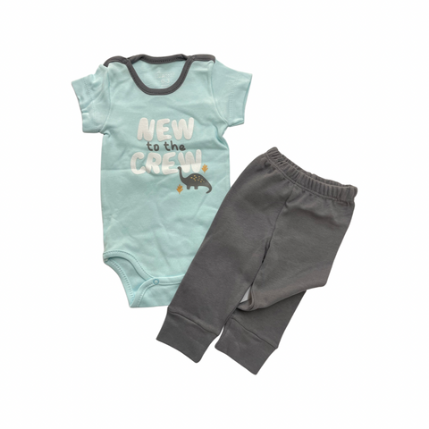 New to the crew pants and bodysuit set (blue)