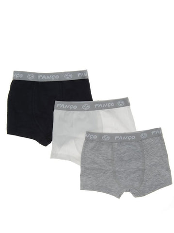 Boxers pack of 3 (navy blue-white-grey)