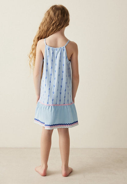 Blue cotton dress