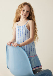 Blue cotton dress