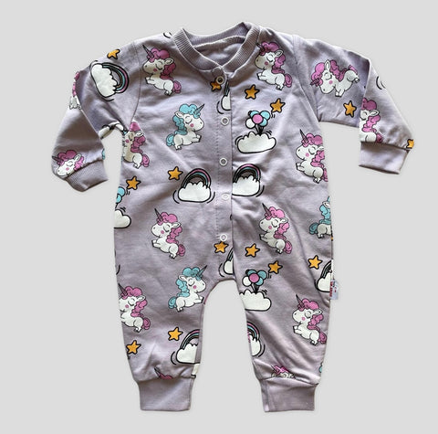 Unicorn baby overall- purple