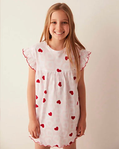 Hearts pyjama dress