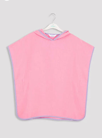 Plain Pink Muslin cotton poncho