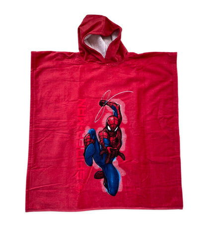 Red Spiderman poncho towel