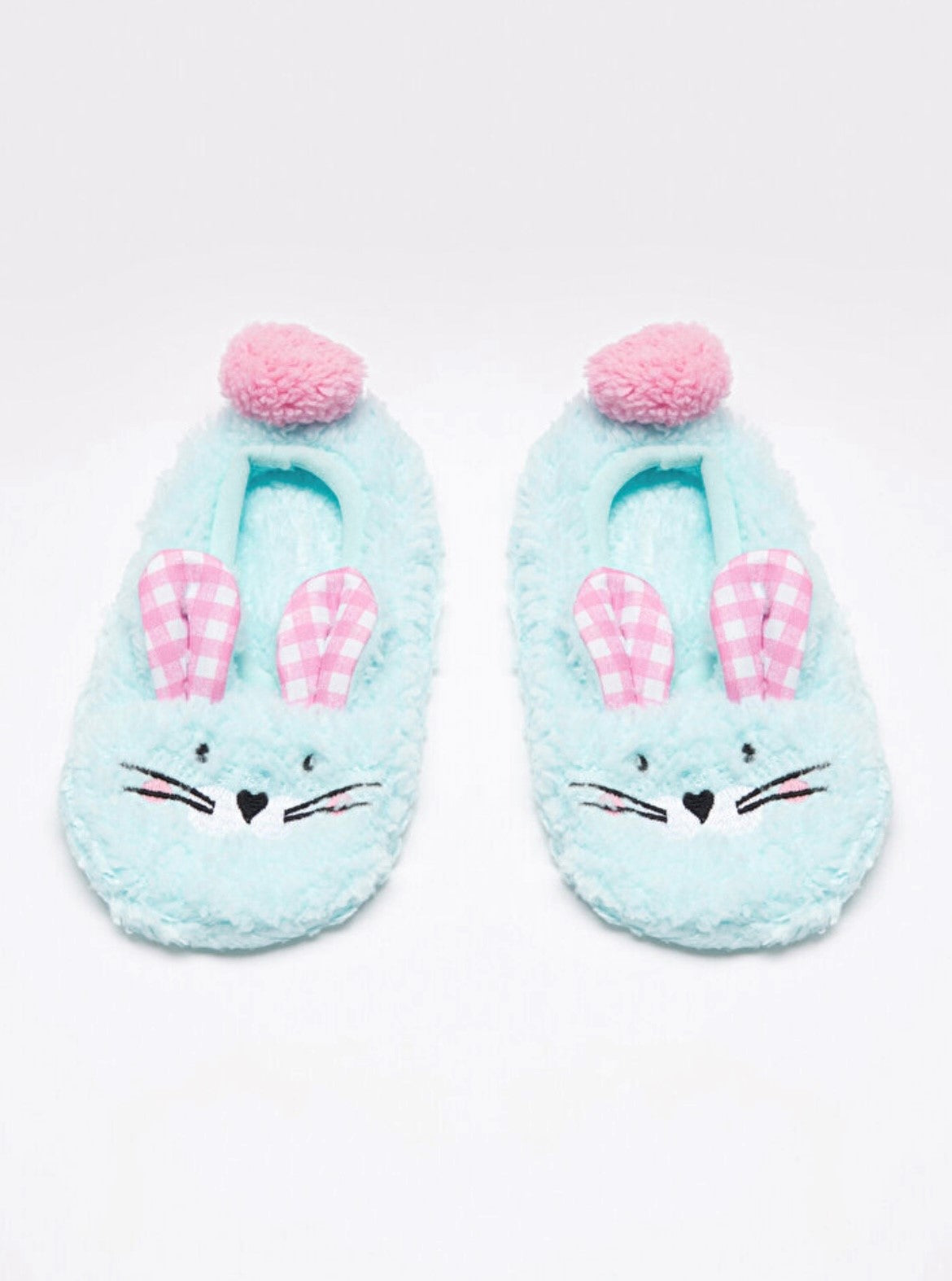 Mint bunny liner socks