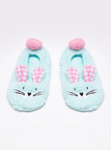 Mint bunny liner socks