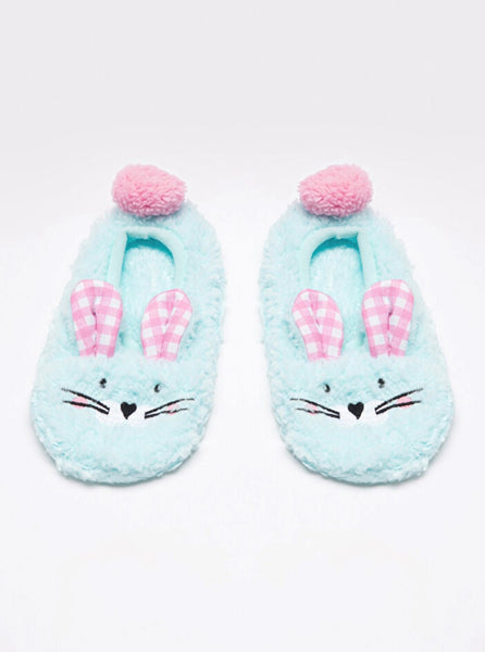 Mint bunny liner socks