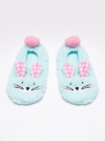 Mint bunny liner socks