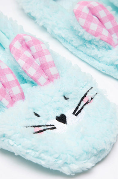 Mint bunny liner socks