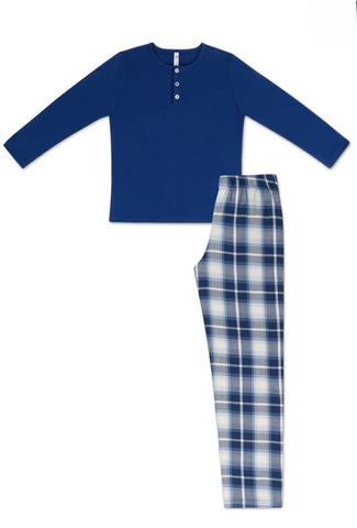 Blue plaid pyjama